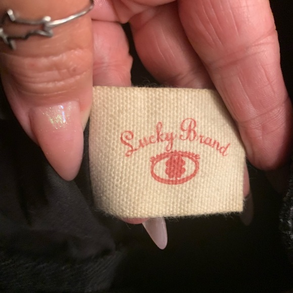 Lucky 🍀 brand black hobo bag with silver rivets euc - Picture 10 of 10